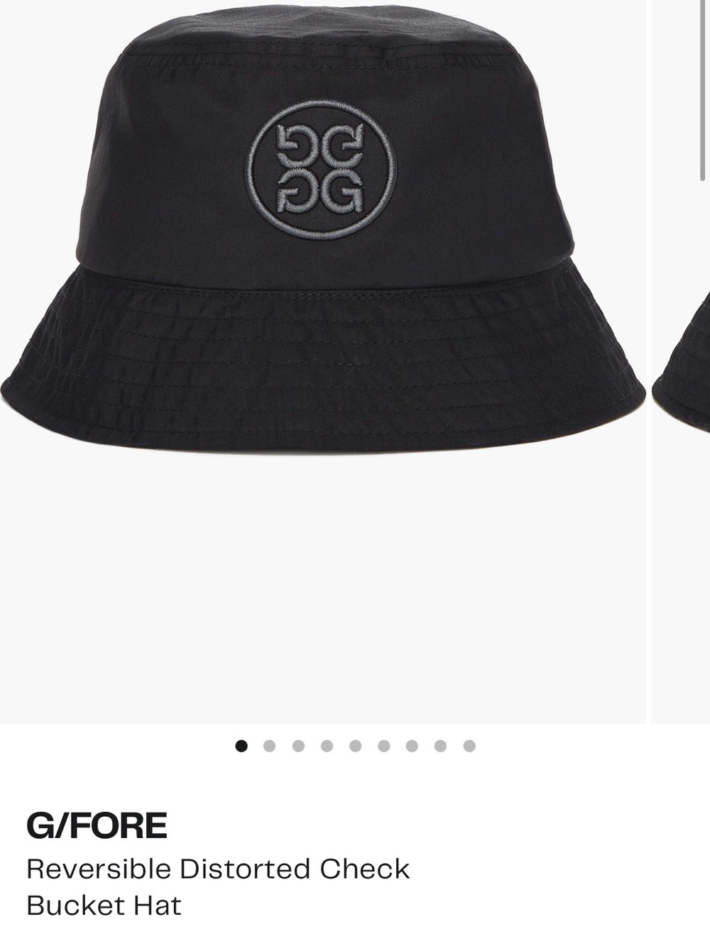 G/FORE Black Reversible Bucket Hat with Embroidered Logo
